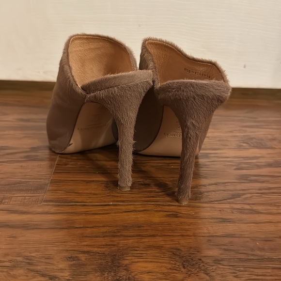 Pedro Garcia Tan Calf Hair Open Toe Stiletto Pump Size US 7.5 / EU 38.5 Women’s - Picture 2 of 9